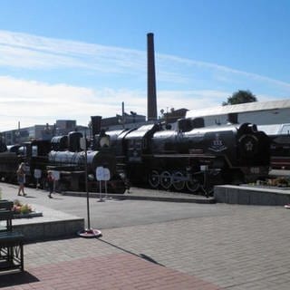 Das Eisenbahnmuseum am ehemaligen Warschauer Bahnhof in St. Ptersburg