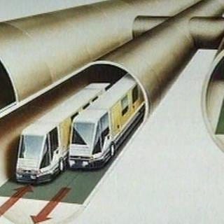 Tunnelsystem im Eurotunnel