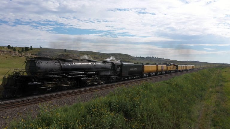 Big Boy 2019 fährt auf der Strecke der Transkontinental Railway
